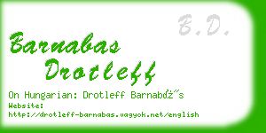 barnabas drotleff business card